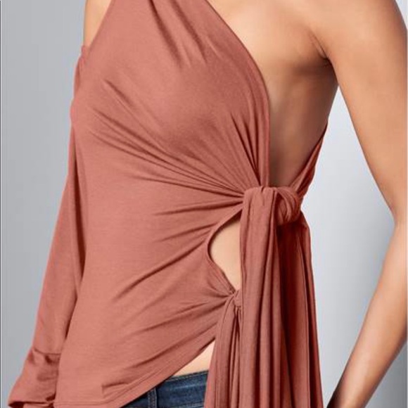 NIP VENUS cold shoulder side tie top - Picture 3 of 11